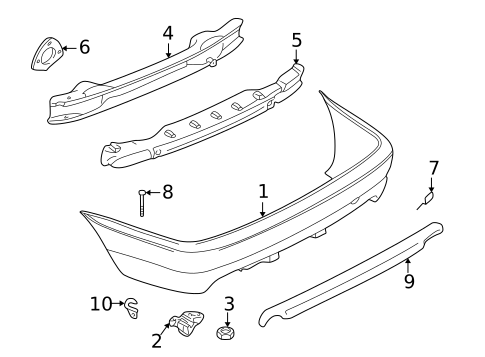 Bumper & Components - Rear for 2006 BMW M3 #1