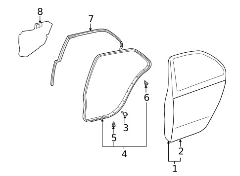 Door & Components for 2004 Lexus LS430 #1