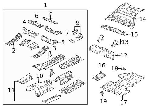 Floor & Rails for 2021 Dodge Charger #0
