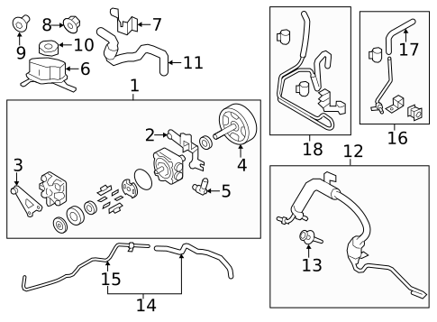 Pump & Hoses for 2011 Nissan Murano #0