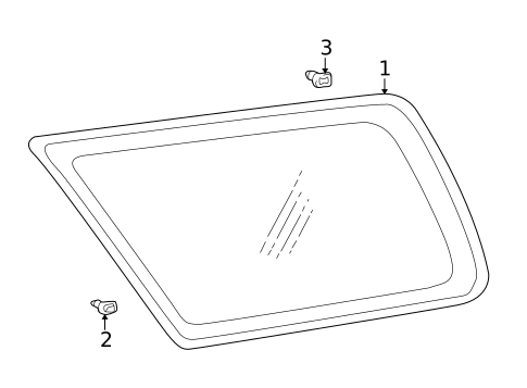 Glass & Hardware for 1998 Toyota 4Runner #0
