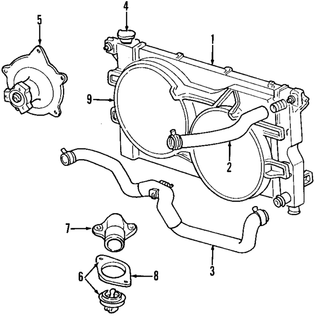 5010898AB - Belts &amp; Cooling: Engine Water Pump for Mopar Image
