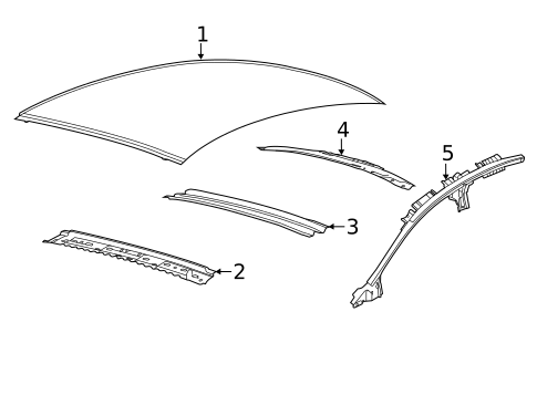 Roof & Components for 2014 Ford Fusion #1