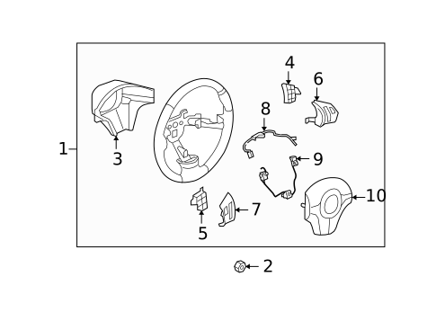 Steering Wheel & Trim for 2008 Chevrolet Malibu #1