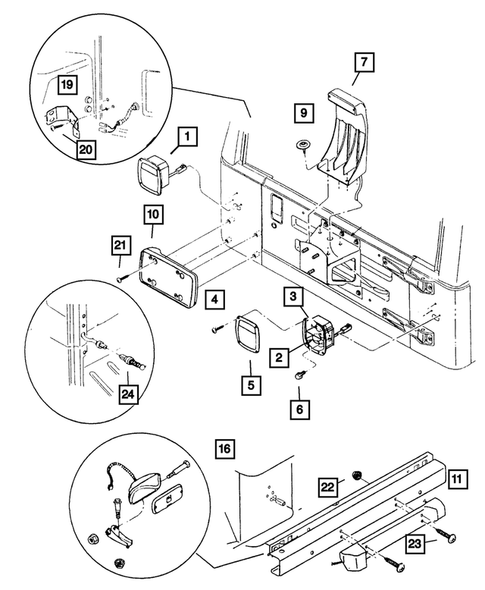 Lamps - Front, Rear and Courtesy for 2004 Jeep Wrangler #1
