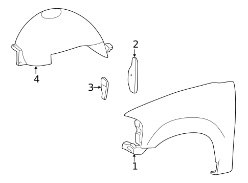 Fender & Components for 2003 Lincoln Navigator #0