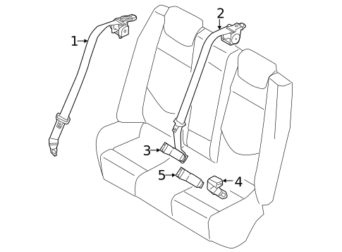 Rear Seat Belts for 2024 Hyundai Ioniq 6 #0