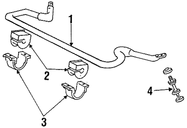 E69Z5482B - Suspension: Stabilizer Bar for Ford Image