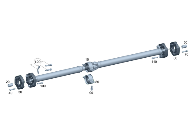 2364100000 - Propeller Shaft: Propeller Shaft for Mercedes-Benz: CLE53 AMG Image image