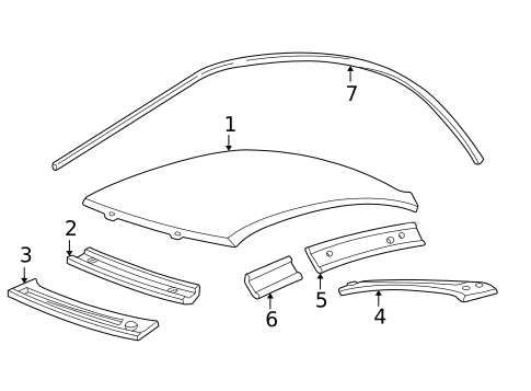 Roof & Components for 2002 Lincoln LS #0