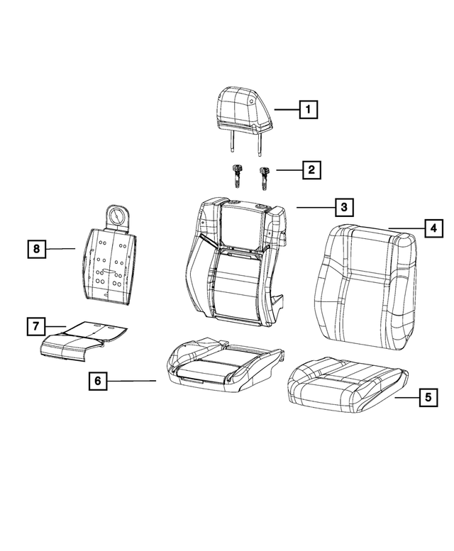 5XZ29DX9AA - Interior Trim: Front Headrest, Right Or Left for Mopar Image