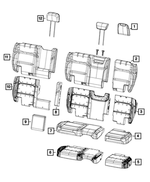 6AA70TX7AC - Interior Trim: Rear Headrest for Jeep: Wrangler Image