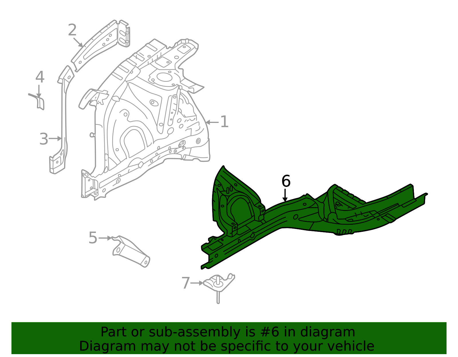 2022-2025 Hyundai Tucson Frame Side Member Assembly 64601-P0000 ...