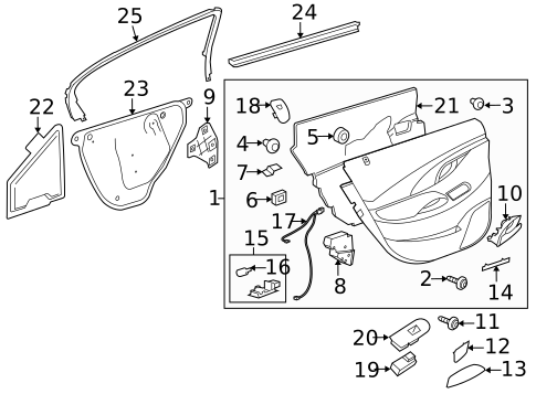 Rear Door for 2011 Buick LaCrosse #2