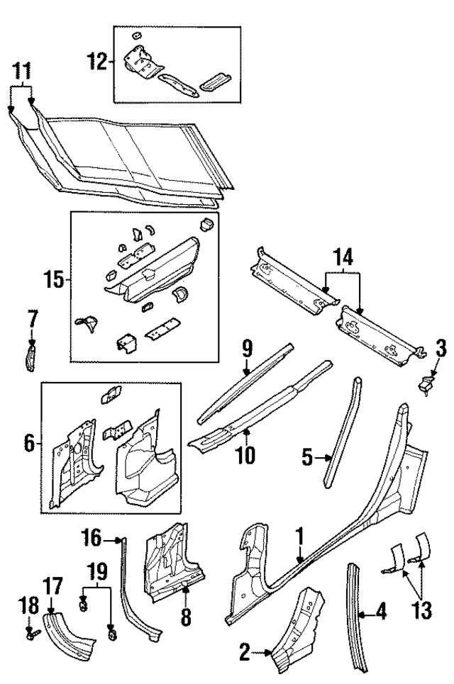 4815482 - Body: Body A-Pillar Trim Panel Insert for Mopar Image