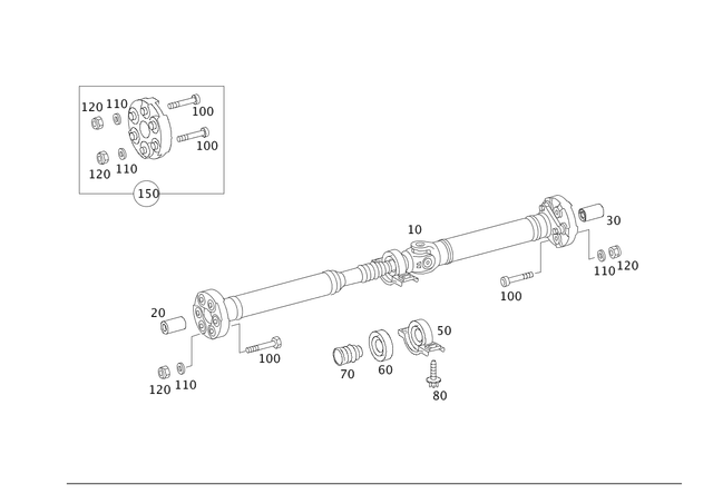 1714104606 - : Propeller Shaft for Mercedes-Benz Image