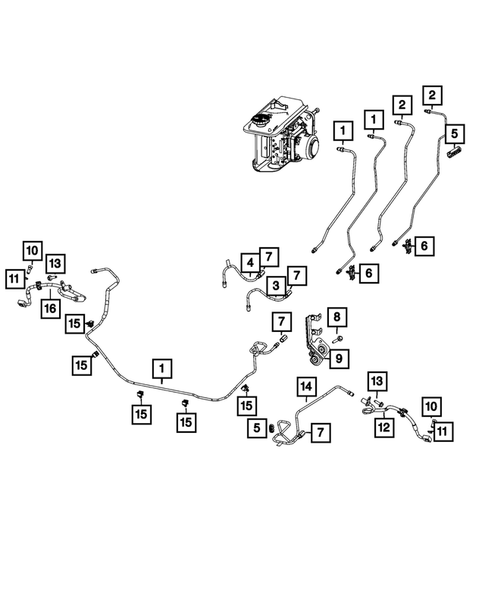 Hydraulic Control Unit, Brake Tubes and Hoses for 2023 Jeep Grand Wagoneer #0
