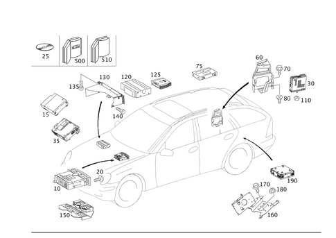 Radio, Operating and Display Unit for 2005 Mercedes-Benz C320 #0