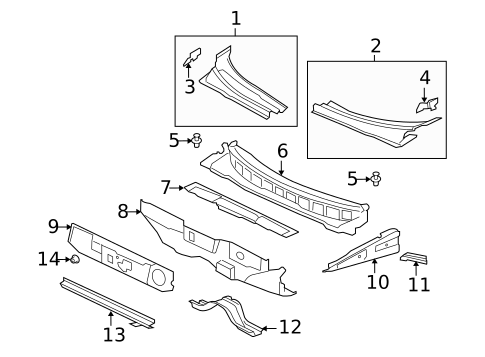 Cowl for 2007 Mitsubishi Outlander #0