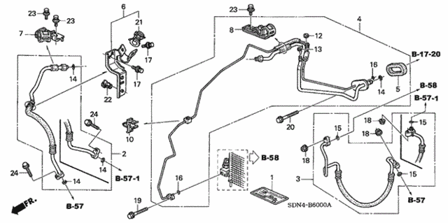 A/C Hoses - Pipes for 2004 Honda Accord #0