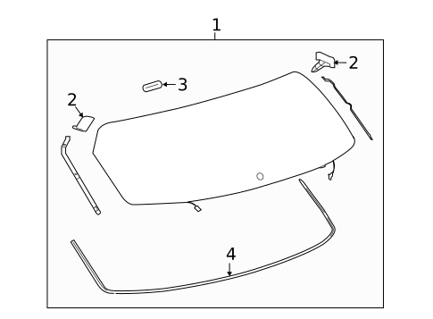 Glass - Lift Gate for 2020 Lexus NX300h #0