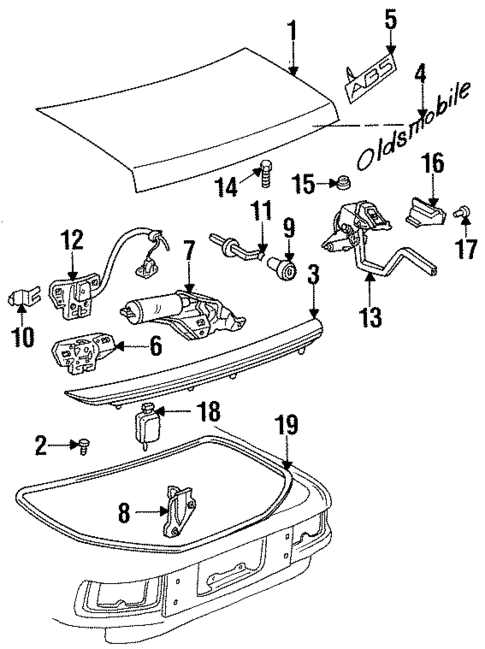 Lid & Components for 1995 Oldsmobile Achieva #0