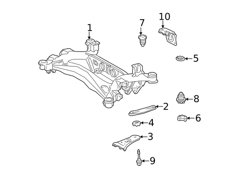 Suspension Mounting for 1998 Lexus GS300 #0