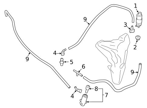 Washer Components for 2015 Porsche Boxster #0