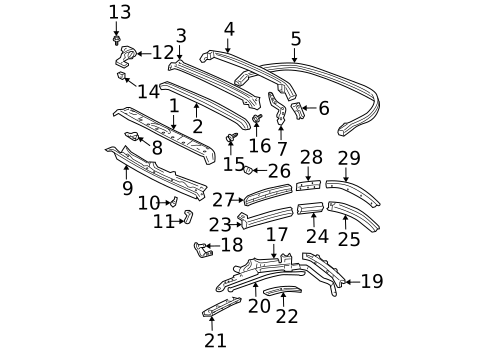 Frame & Components for 2000 Toyota Solara #0
