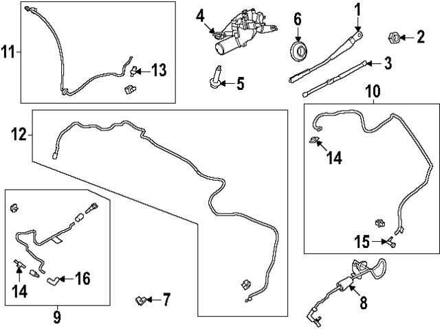 SL1Z17526A - Body: Wiper Arm for Ford: Expedition | Lincoln: Navigator Image