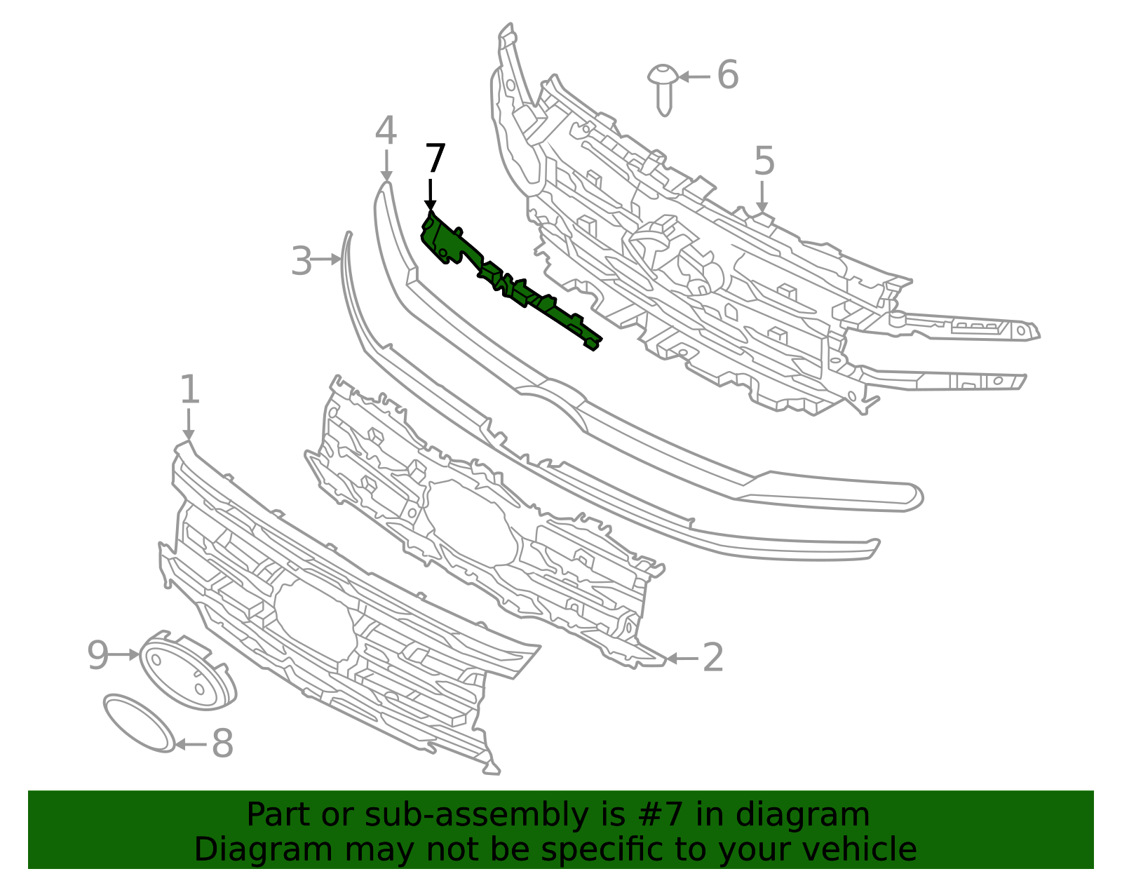 2022-2024 Ford Expedition Mount Panel Reinforcement NL1Z-8C390-AA