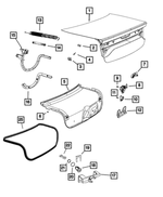 68660719AA - Body Sheet Metal Except Doors: Decklid for Mopar Image