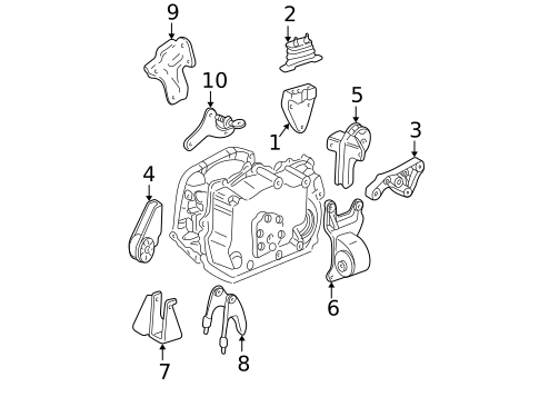 Engine Mounting for 1998 Chevrolet Malibu #0