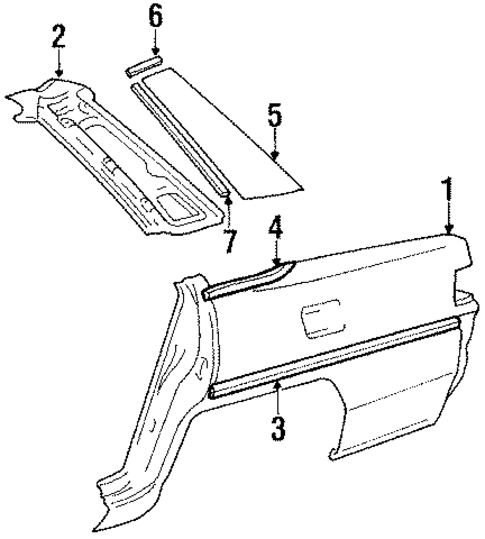 Quarter Panel for 1985 Mitsubishi Galant #0