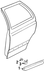 1HM853753EROH - Body: Molding for Volkswagen: Golf, Jetta Image