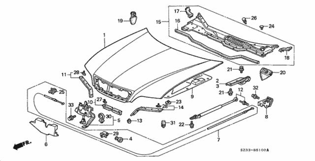 Hood for 2002 Acura RL #0