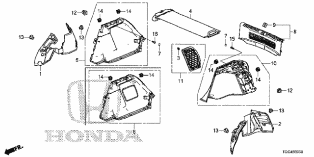 Trunk Side Lining for 2018 Honda Civic #0