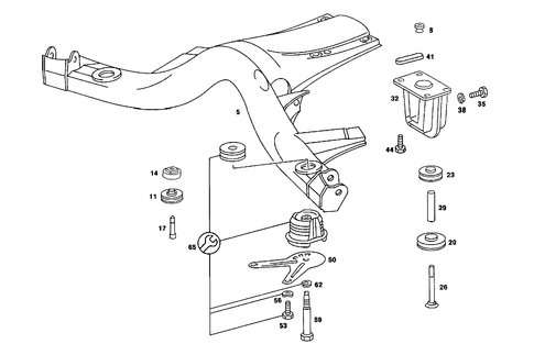 Rear Axle Support for 1986 Mercedes-Benz 560SL #0