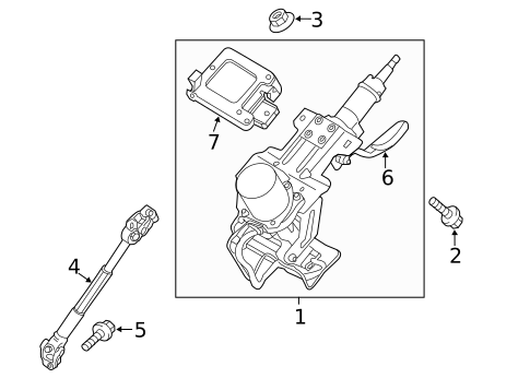 Steering Column Assembly for 2012 Hyundai Tucson #0