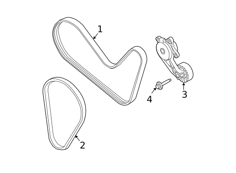 Accessory Drive Belt System Components for 2012 Ford Explorer #2