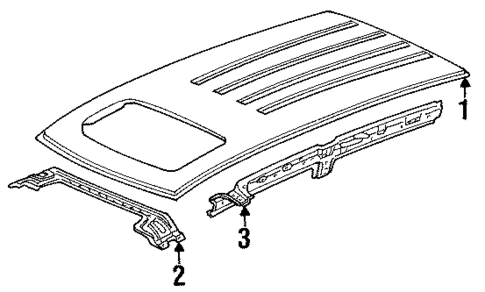 Roof & Components for 1998 Isuzu Oasis #0
