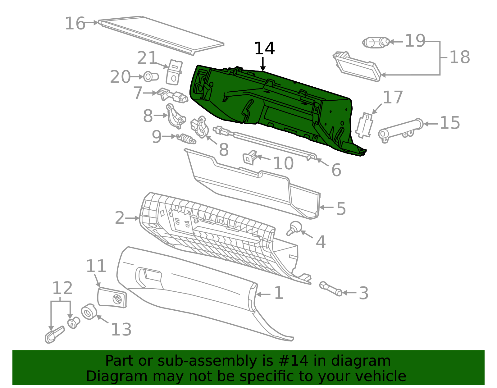 92258098 - High-Quality Glove Box Frame for AutoNation Parts