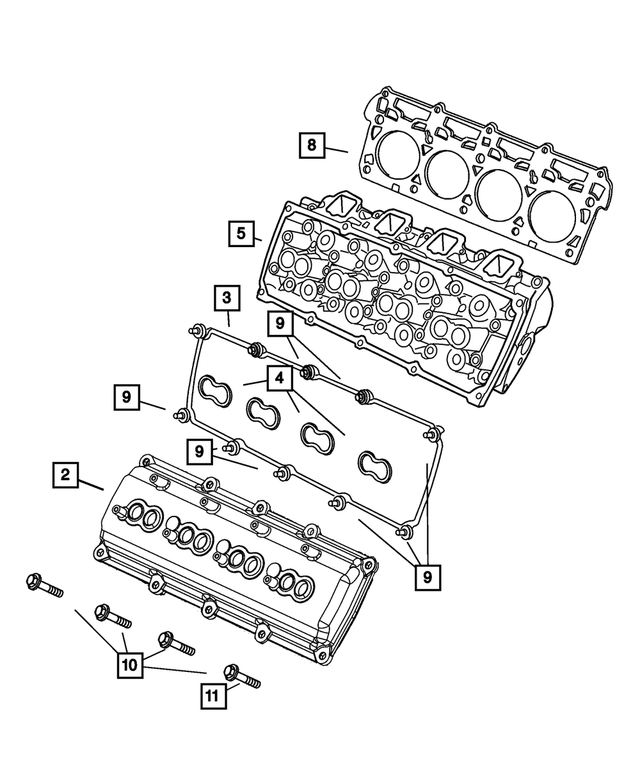 5143397AB - Engine 5.7L Eight Cylinder [EZB]: Cylinder Head, Remanufactured for Mopar Image