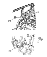 5KJ71DK7AH - Restraints: Rear Outer Seat Belt, Left for Dodge: Nitro | Jeep: Liberty Image