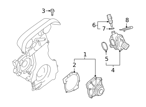 Water Pump for 2013 Volvo C70 #0
