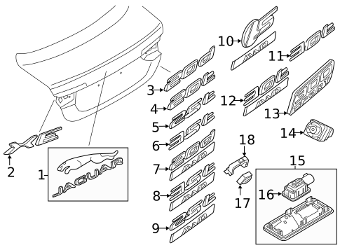Exterior Trim - Trunk for 2020 Jaguar XE #0
