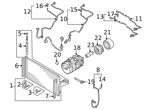 Condenser, Compressor & Lines for 2014 Volkswagen Jetta #31