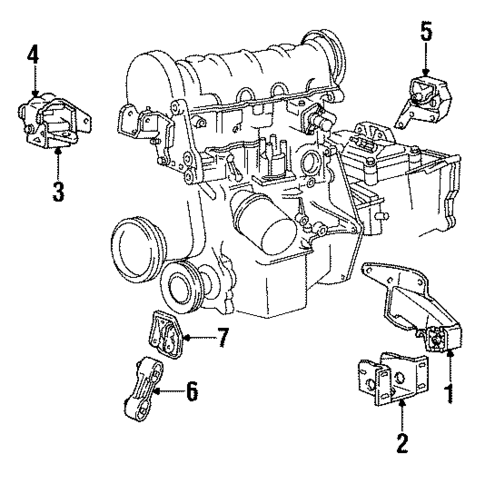 Engine & Trans Mounting for 1986 Chrysler New Yorker #0