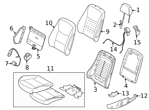 Passenger Seat Components for 2013 BMW M3 #0