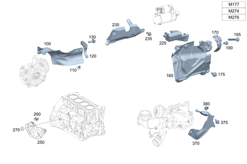 Shielding and Damping to Engine, Transmission, Front Axle Differential for 2021 Mercedes-Benz GLC63 AMG S #0